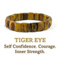 Cut crystal stone bracelet - tiger eye 