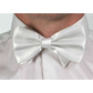 Bow tie clip on, white