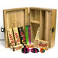 Wise skies large wooden rolling box set 