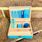 Blue large rolling box set