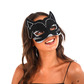 Cat eye mask, black silver