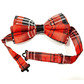 Bow tie clip on, tartan