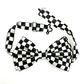 Bow tie clip on, checkered