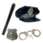 Police hat & handcuffs & badge & truncheon 