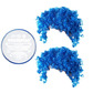 2x blue afro & white face paint set