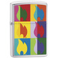 Zippo lighter abstract flame design