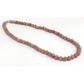 8mm beaded crystal stone necklace - rhodonite