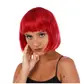 Red short bob wig with fringe