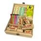 Wise skies wooden rolling box package