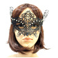 Silver beaded lace mask