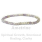 4mm cube cut crystal stone bracelet - ametrine
