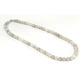 8mm beaded crystal stone necklace - white crazy lace agate