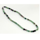 8mm beaded crystal stone necklace - fluroite