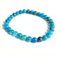 6mm beaded crystal stone bracelet - apatite