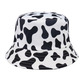 Bucket hat - black & white cow print