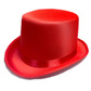 Top hat, red