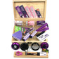 Jumbo wooden rolling box set purple theme 