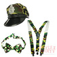 Army hat, bow tie & suspenders bundle