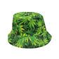 Bucket hat - natural green leaves