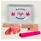 High maintenance pink rolling tray set