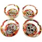 Sugar skull glass ashtray