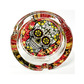 Sugar skull glass ashtray