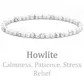 4mm cube cut crystal stone bracelet - howlite