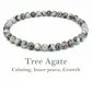 6mm beaded crystal stone bracelet - tree agate