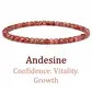 4mm cube cut crystal stone bracelet - andesine