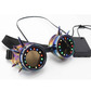 Led steampunk goggles, rainbow