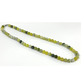 8mm beaded crystal stone necklace - flowery jade