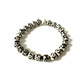 Beaded 3 eye crystal stone bracelet - black white