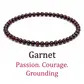 4mm beaded crystal stone bracelet - garnet