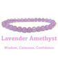6mm beaded crystal stone bracelet - lavender amethyst