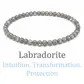 4mm beaded crystal stone bracelet - labradorite