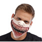 Creepy chuckle half mask latex mask