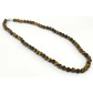 8mm beaded crystal stone necklace - tiger eye