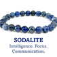 8mm beaded crystal stone bracelet - sodalite