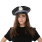 Uk checkered police hat, black