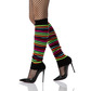 Leg warmers, black rainbow