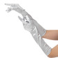 Long gloves, silver