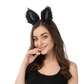 Black wolf ears clip on