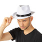 Deluxe gangster hat, white 