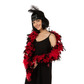 Feather boa, red with black tips