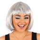 Metallic silver bob wig 