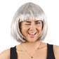 Silver disco bob wig