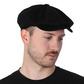 Button flat cap, black