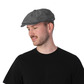 Button flat cap, grey pattern