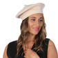 Deluxe beret hat, beige