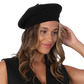 Deluxe beret hat, black